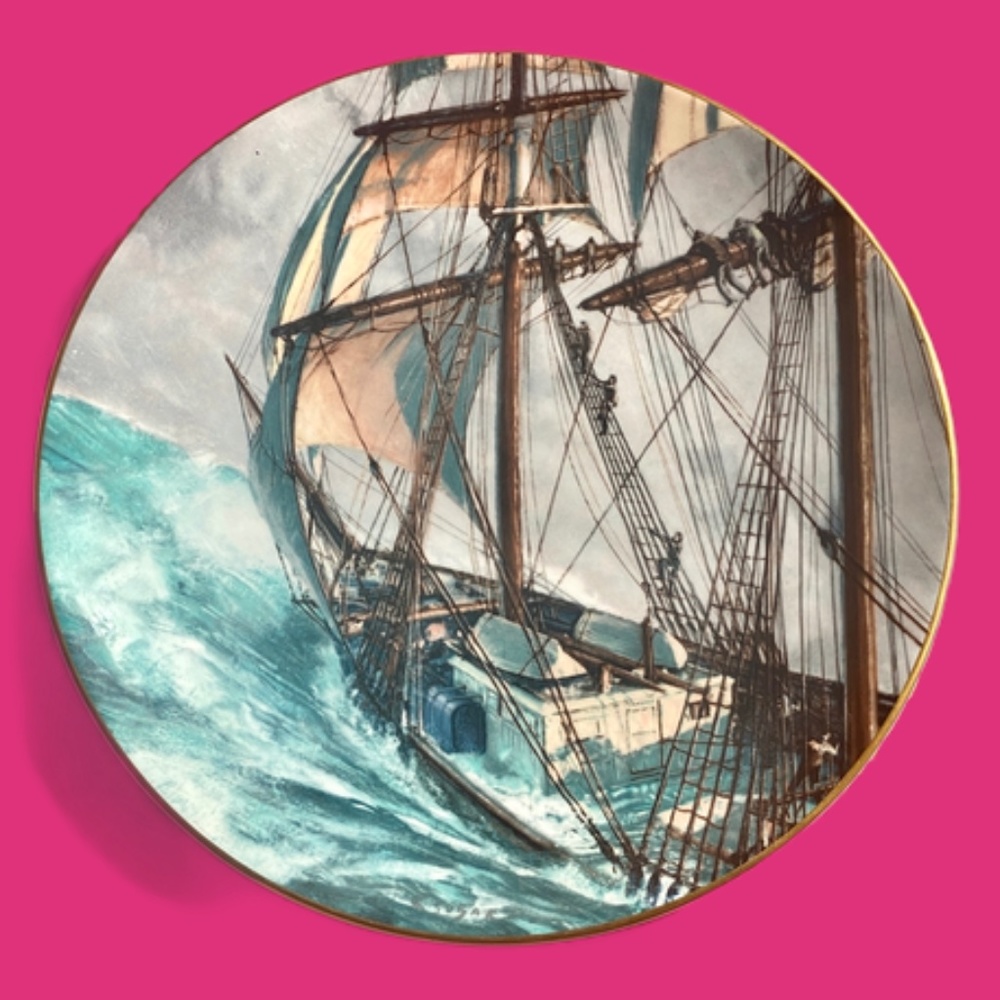 Vintage 1978 Royal Doulton Sail Plate Rounding the Horn: Number: 1931/15000